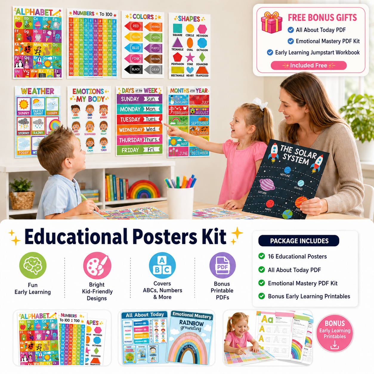 💥LIMITED TIME SALE 62% OFF💥 Educational Posters Kit📚 - Image 1