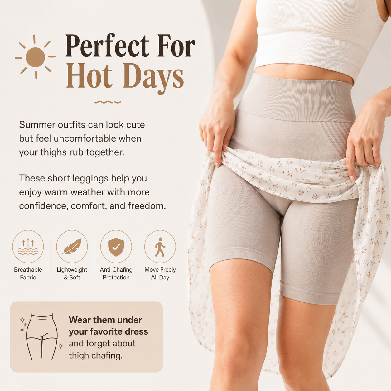 3D Anti-Chafing Short Leggings — Smooth Comfort, No Thigh Rub | 50% OFF Today🔥🔥 thumbnail 8