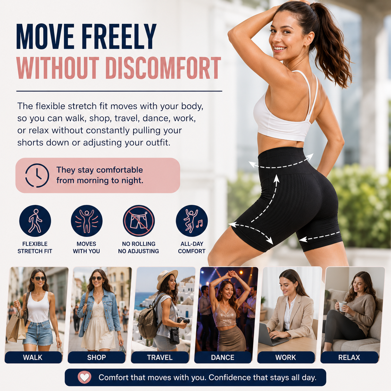 3D Anti-Chafing Short Leggings — Smooth Comfort, No Thigh Rub | 50% OFF Today🔥🔥 thumbnail 7