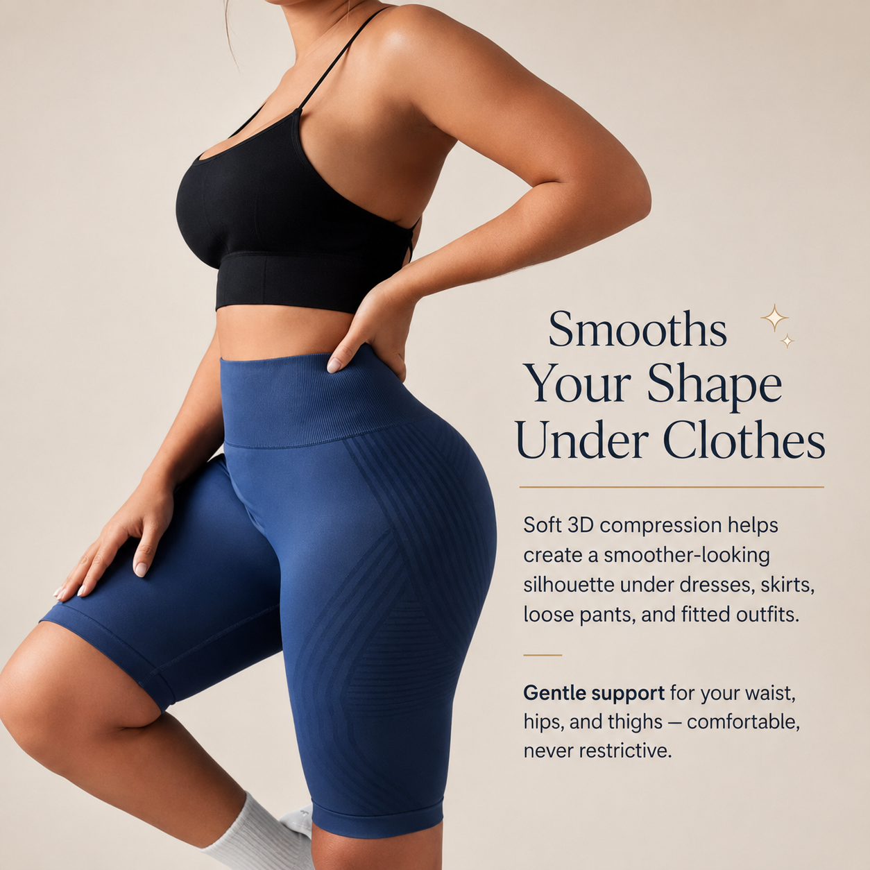 3D Anti-Chafing Short Leggings — Smooth Comfort, No Thigh Rub | 50% OFF Today🔥🔥 thumbnail 2
