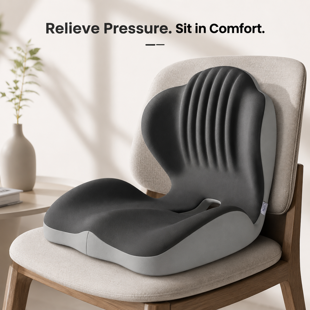 🪑 Ergonomic Memory Foam Seat Cushion — Comfort & Back Support for Office, Car & Daily Sitting thumbnail 5