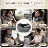 ✈️ Memory Foam Travel Neck Pillow — Soft U-Shaped Support for Flights, Car Rides & Office Naps thumbnail 9