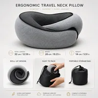 ✈️ Memory Foam Travel Neck Pillow — Soft U-Shaped Support for Flights, Car Rides & Office Naps thumbnail 5
