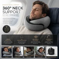 ✈️ Memory Foam Travel Neck Pillow — Soft U-Shaped Support for Flights, Car Rides & Office Naps thumbnail 1