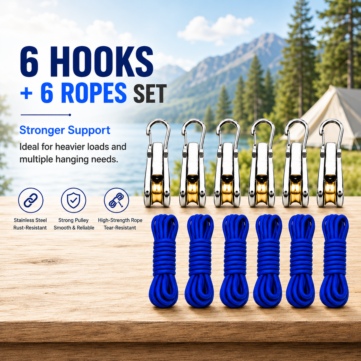 ⛺Premium Stainless Steel Rope Tightener | 💪Stronger Than Plastic Alternatives thumbnail 7