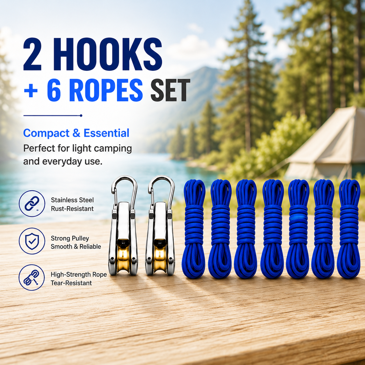 ⛺Premium Stainless Steel Rope Tightener | 💪Stronger Than Plastic Alternatives thumbnail 8