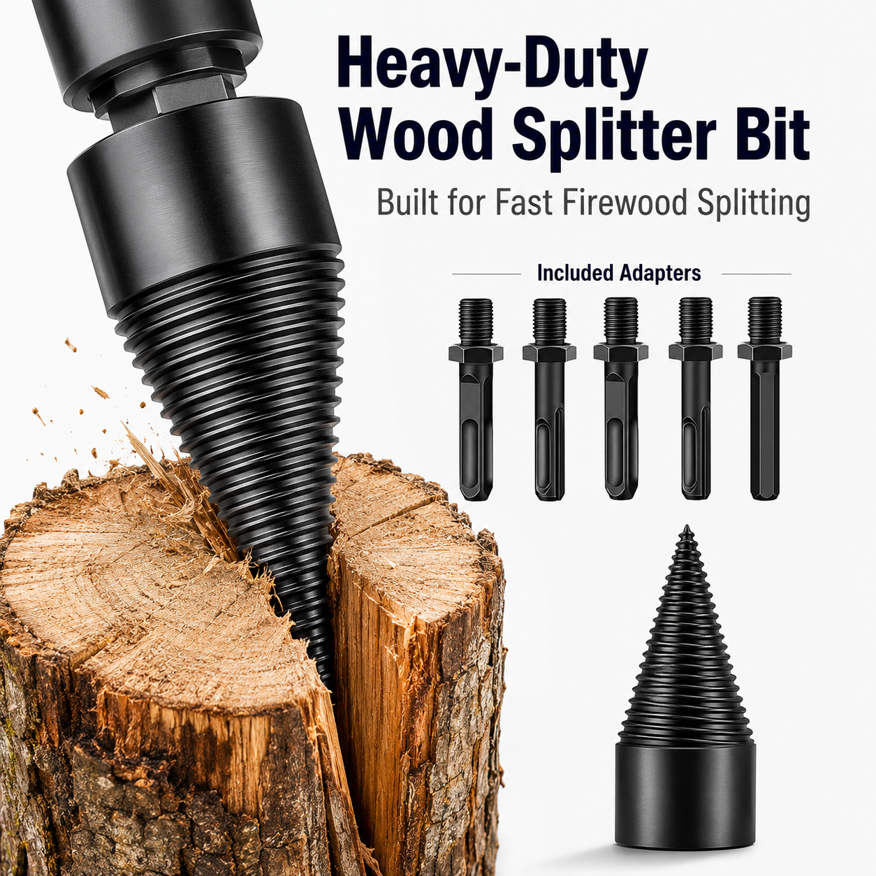 💥 Save 69% Today – Heavy-Duty Wood Splitting Drill Bit Kit thumbnail 10