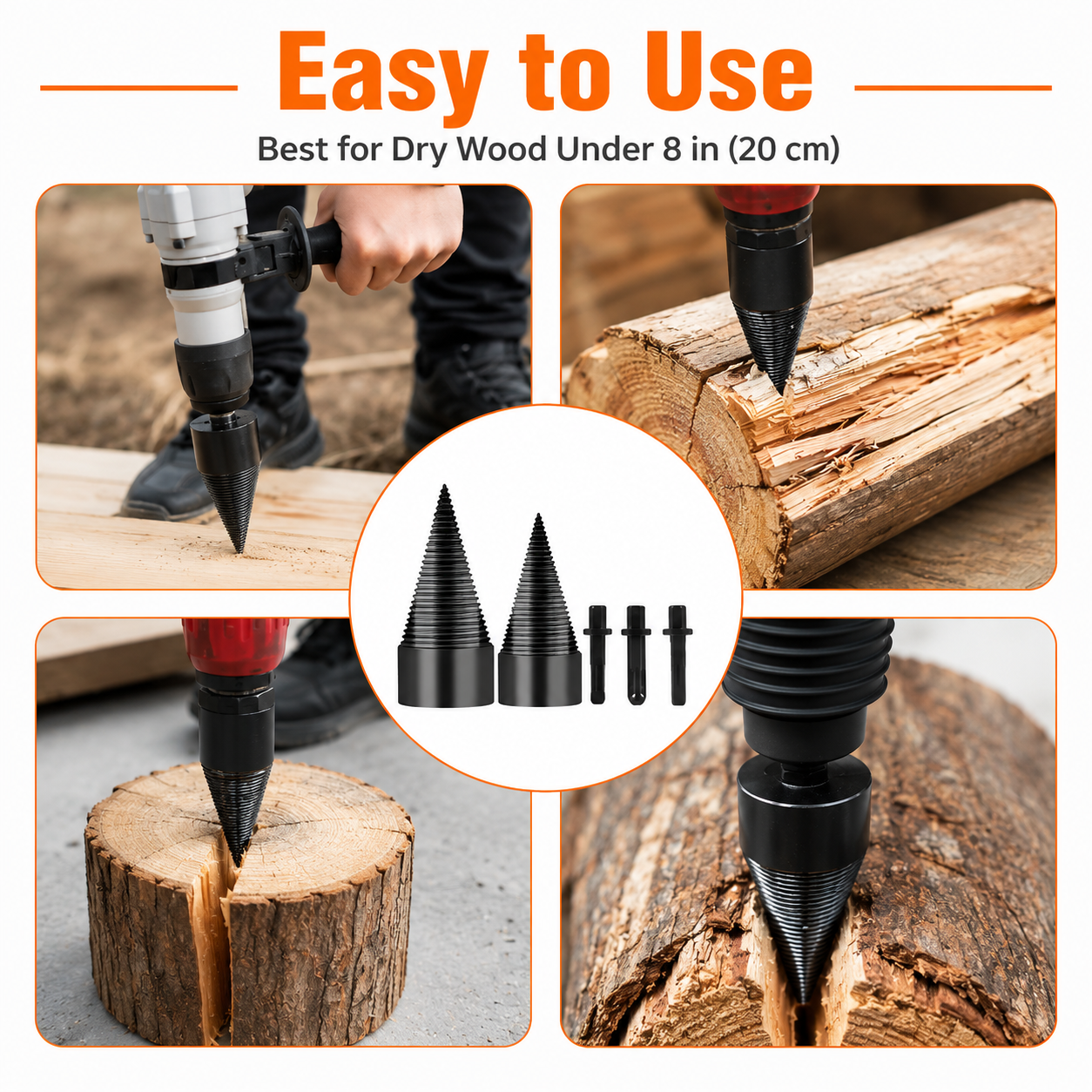 💥 Save 69% Today – Heavy-Duty Wood Splitting Drill Bit Kit thumbnail 7
