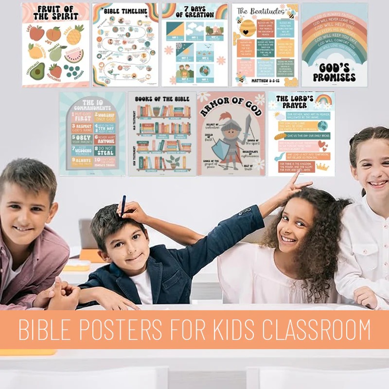 💥LAST DAY SALE 60%OFF💥📚Hadley Designs 9-Pack Christian Posters for Kids (11x14") thumbnail 3