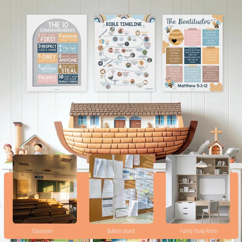 💥LAST DAY SALE 60%OFF💥📚Hadley Designs 9-Pack Christian Posters for Kids (11x14") thumbnail 5