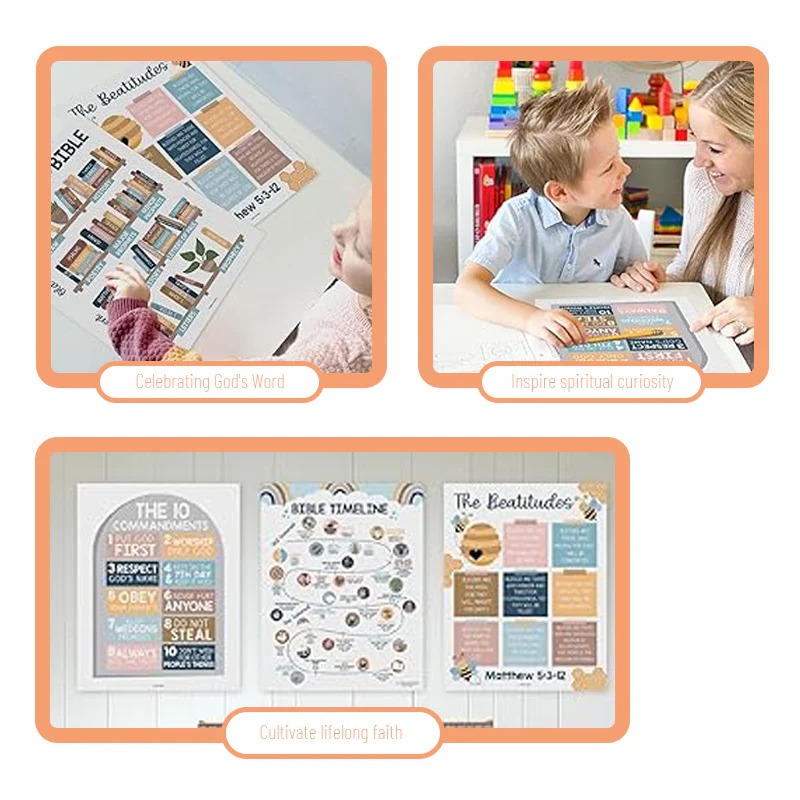 💥LAST DAY SALE 60%OFF💥📚Hadley Designs 9-Pack Christian Posters for Kids (11x14") thumbnail 6