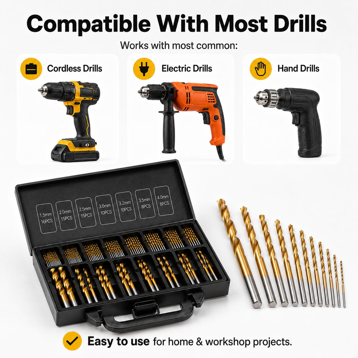 🛠️ 99-Piece Titanium Drill Bit Set – Drill Faster, Cleaner & Easier | 💥 50% OFF thumbnail 3