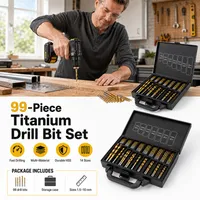 🛠️ 99-Piece Titanium Drill Bit Set – Drill Faster, Cleaner & Easier | 💥 50% OFF thumbnail 1