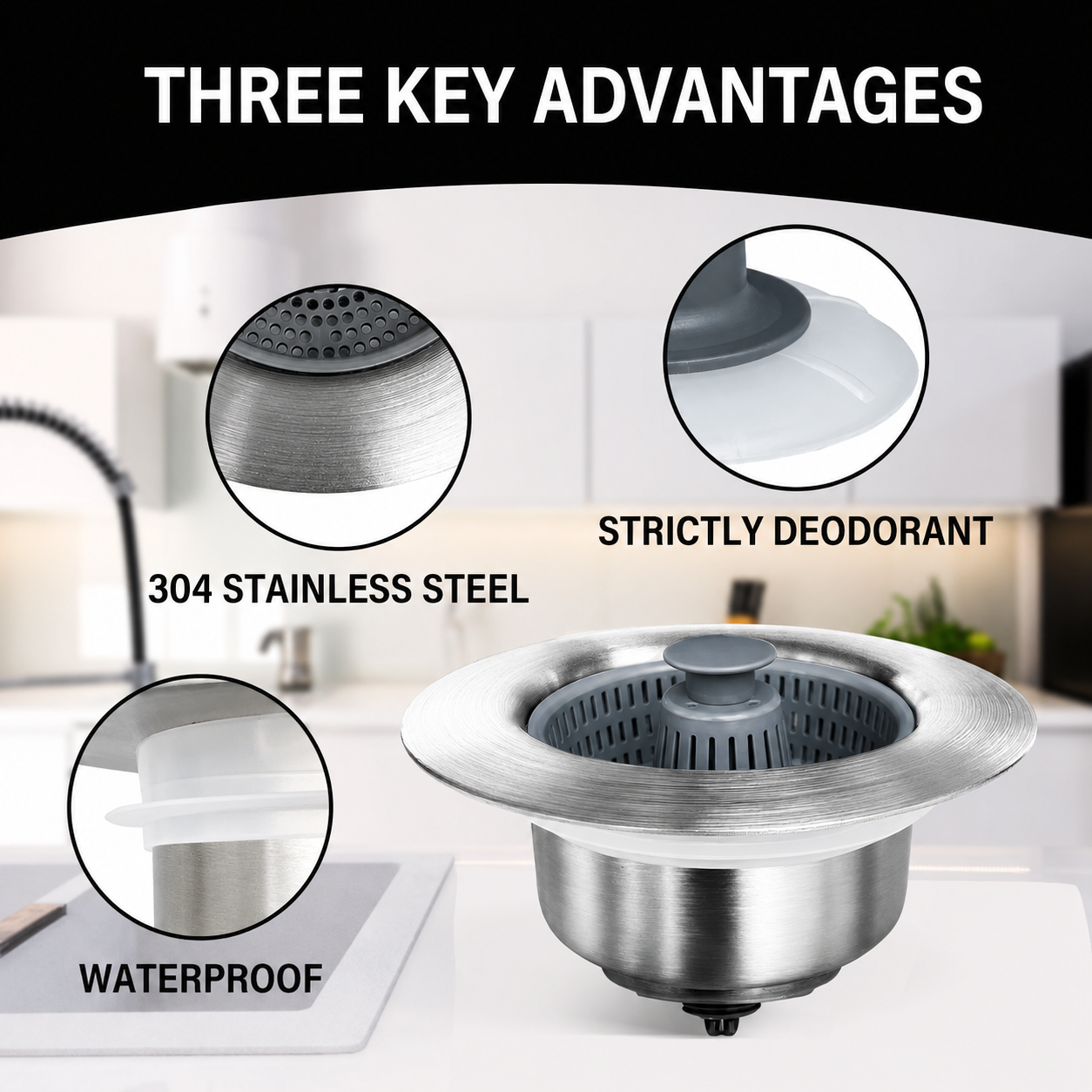 Sale off 50% To Day 🔥- New Upgraded Sink Drain Strainer🔥🔥 thumbnail 5