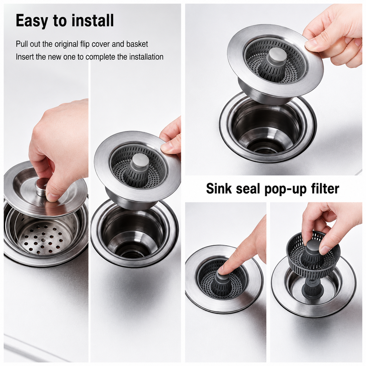 Sale off 50% To Day 🔥- New Upgraded Sink Drain Strainer🔥🔥 thumbnail 4