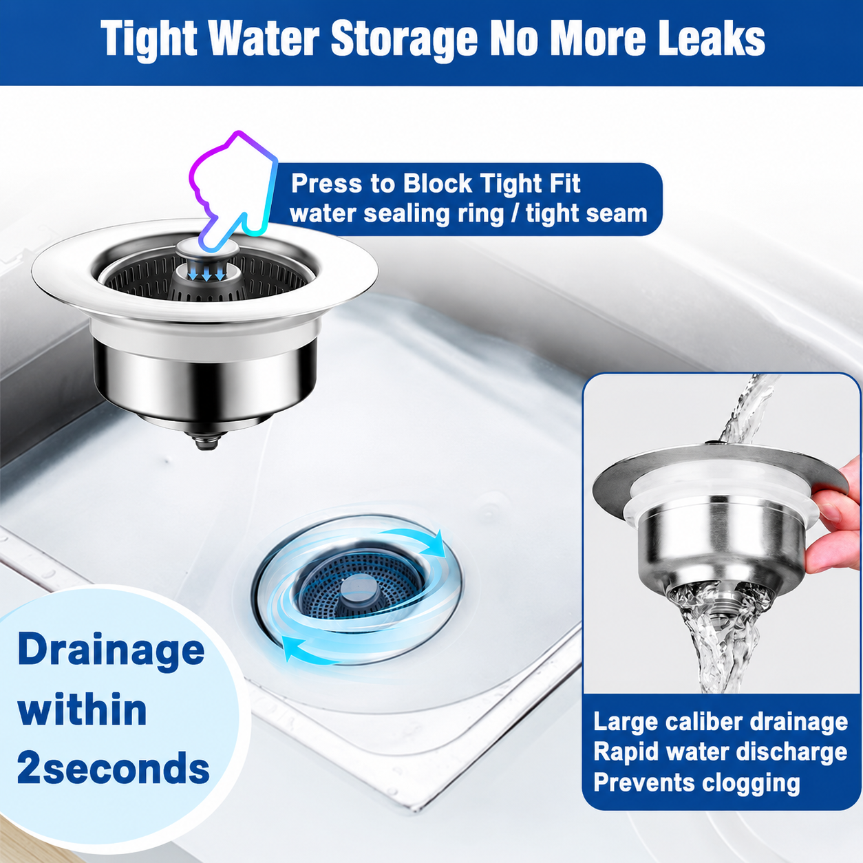 Sale off 50% To Day 🔥- New Upgraded Sink Drain Strainer🔥🔥 thumbnail 3
