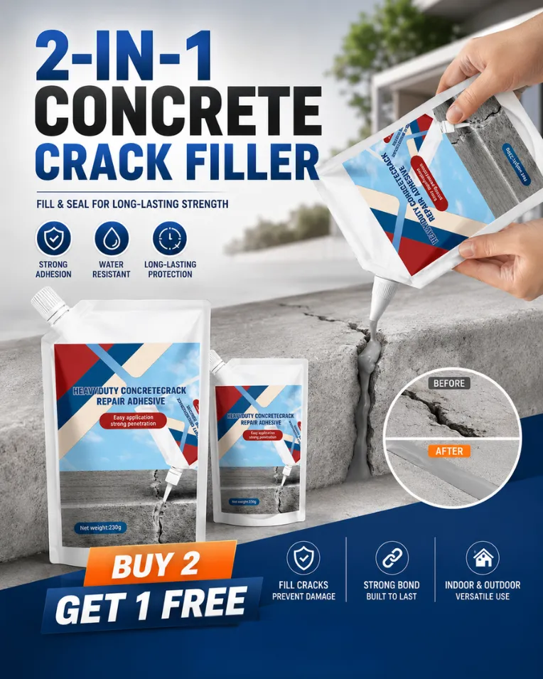 💥 Cracked Concrete? Fix It Fast — 200G/Bag | Save 50% Today! - Image 1