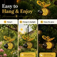 🌙🍃🪴 SPECIAL OFFER 50% OFF! Hanging Solar Bee Light – Spread Joy Day and Night 🌞🌜 thumbnail 5