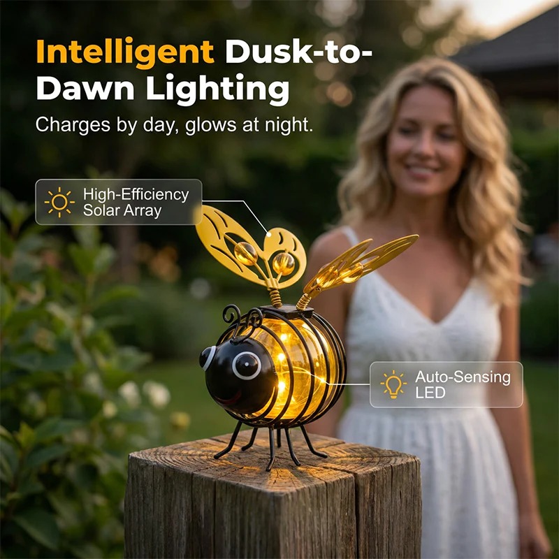 🌙🍃🪴 SPECIAL OFFER 50% OFF! Hanging Solar Bee Light – Spread Joy Day and Night 🌞🌜 thumbnail 3