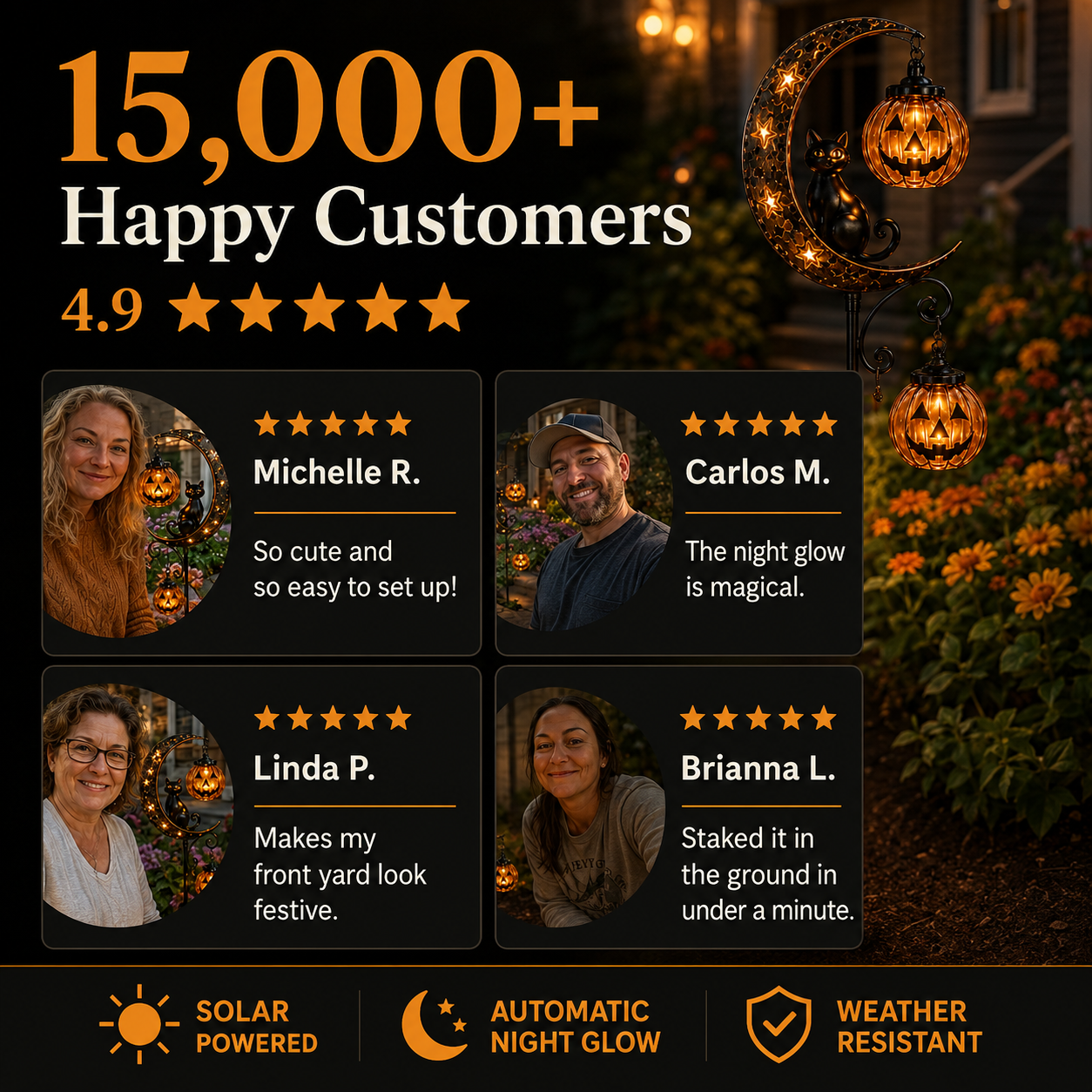 🎃 Solar Halloween Garden Stake Light – Auto Night Glow | 49% OFF thumbnail 5