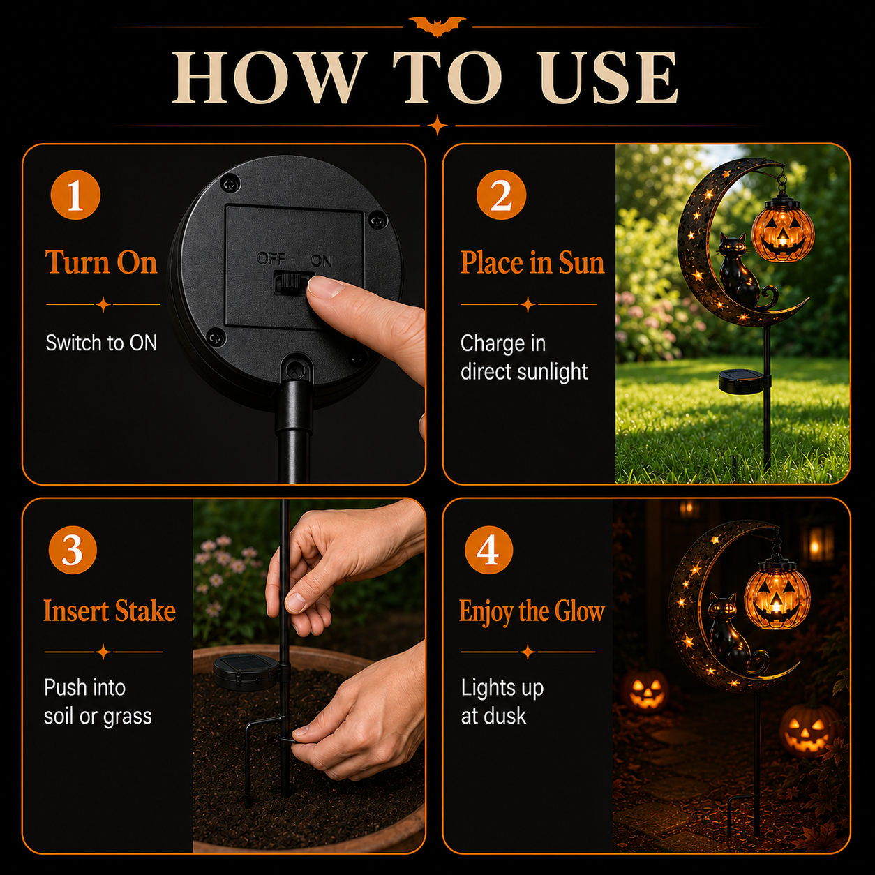 🎃 Solar Halloween Garden Stake Light – Auto Night Glow | 49% OFF thumbnail 9
