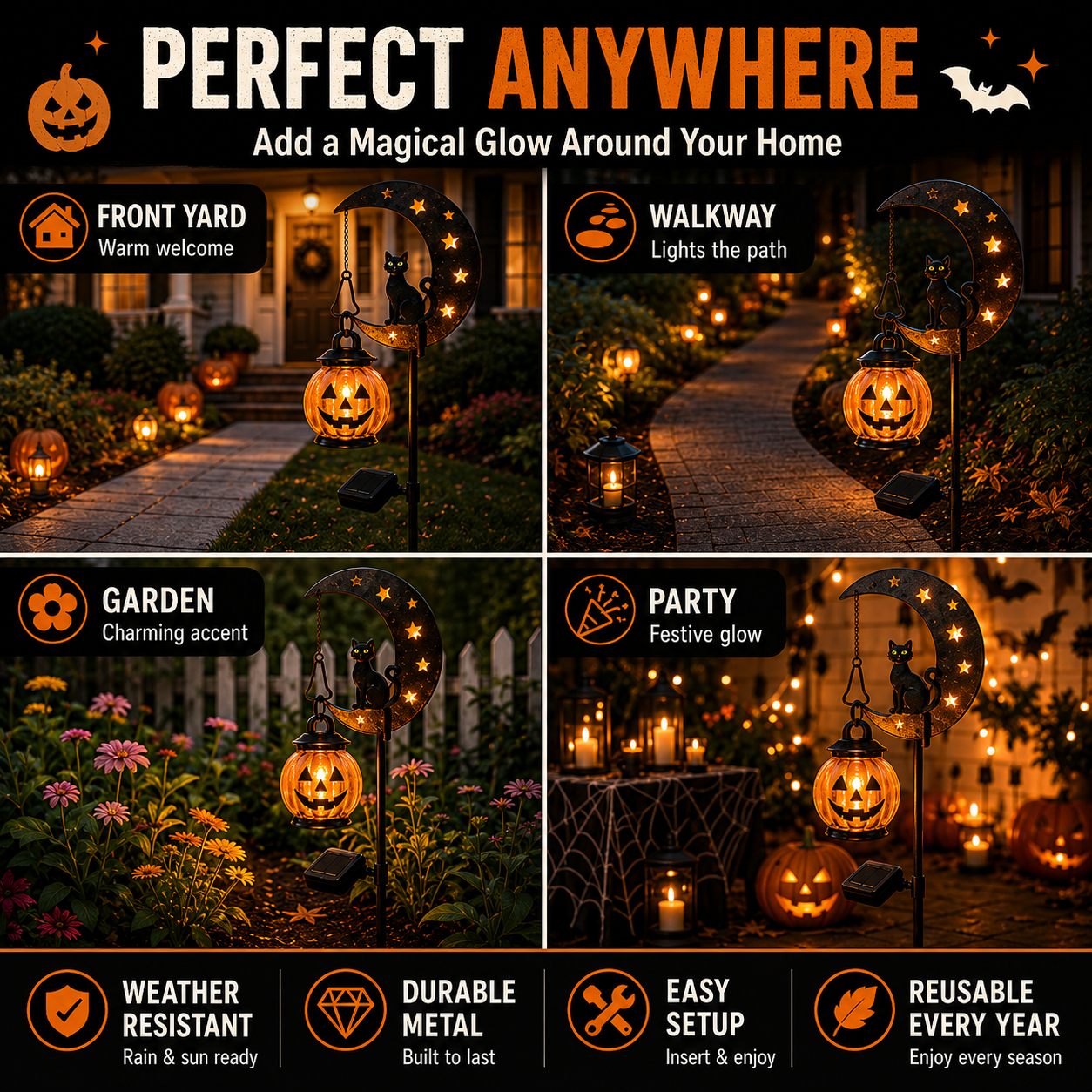 🎃 Solar Halloween Garden Stake Light – Auto Night Glow | 49% OFF thumbnail 4