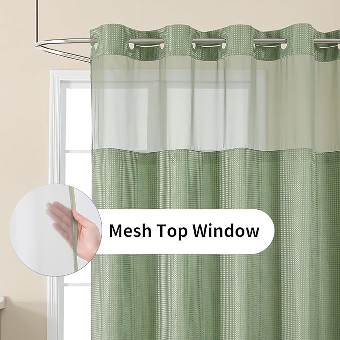 👉 Claim Your 50% Off Now🔥Upgrade Your Bathroom To A Hotel-Style Shower In Minutes🚿No-Hook Hotel Shower Curtain Set thumbnail 8