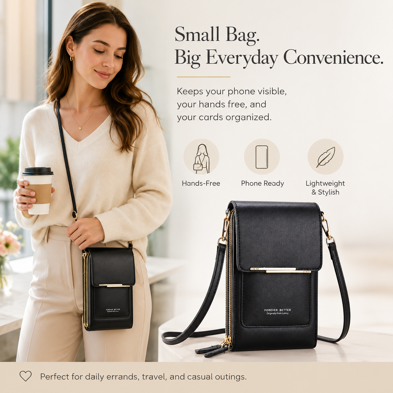 📱👜Last Day Sale Off 50% 💧 Simple and elegant women's touchscreen crossbody phone wallet thumbnail 6