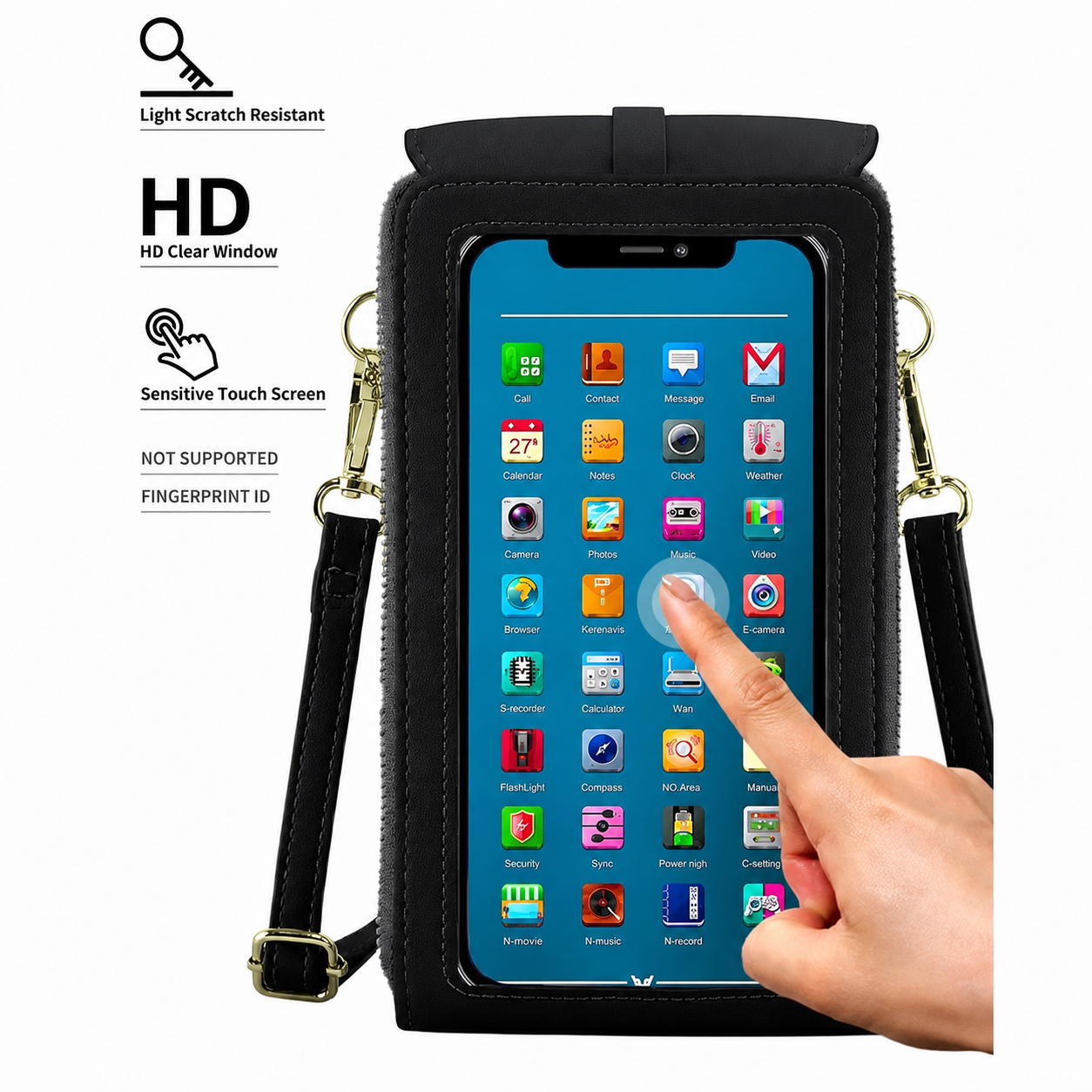 📱👜Last Day Sale Off 50% 💧 Simple and elegant women's touchscreen crossbody phone wallet thumbnail 8