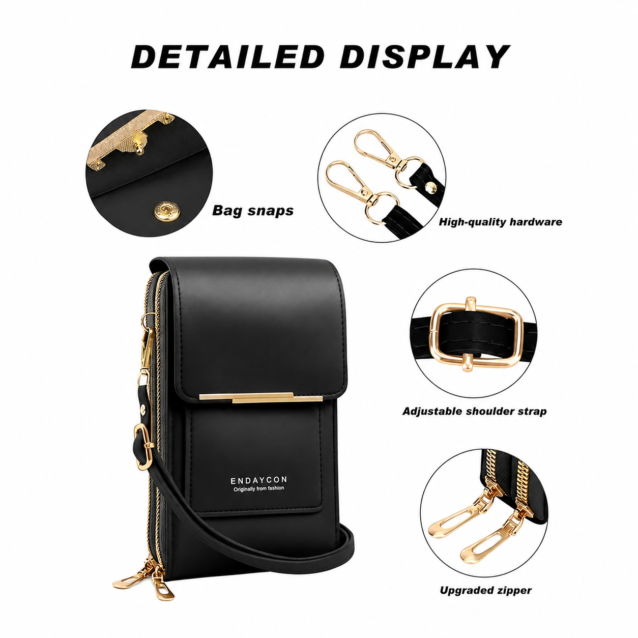 📱👜Last Day Sale Off 50% 💧 Simple and elegant women's touchscreen crossbody phone wallet thumbnail 7