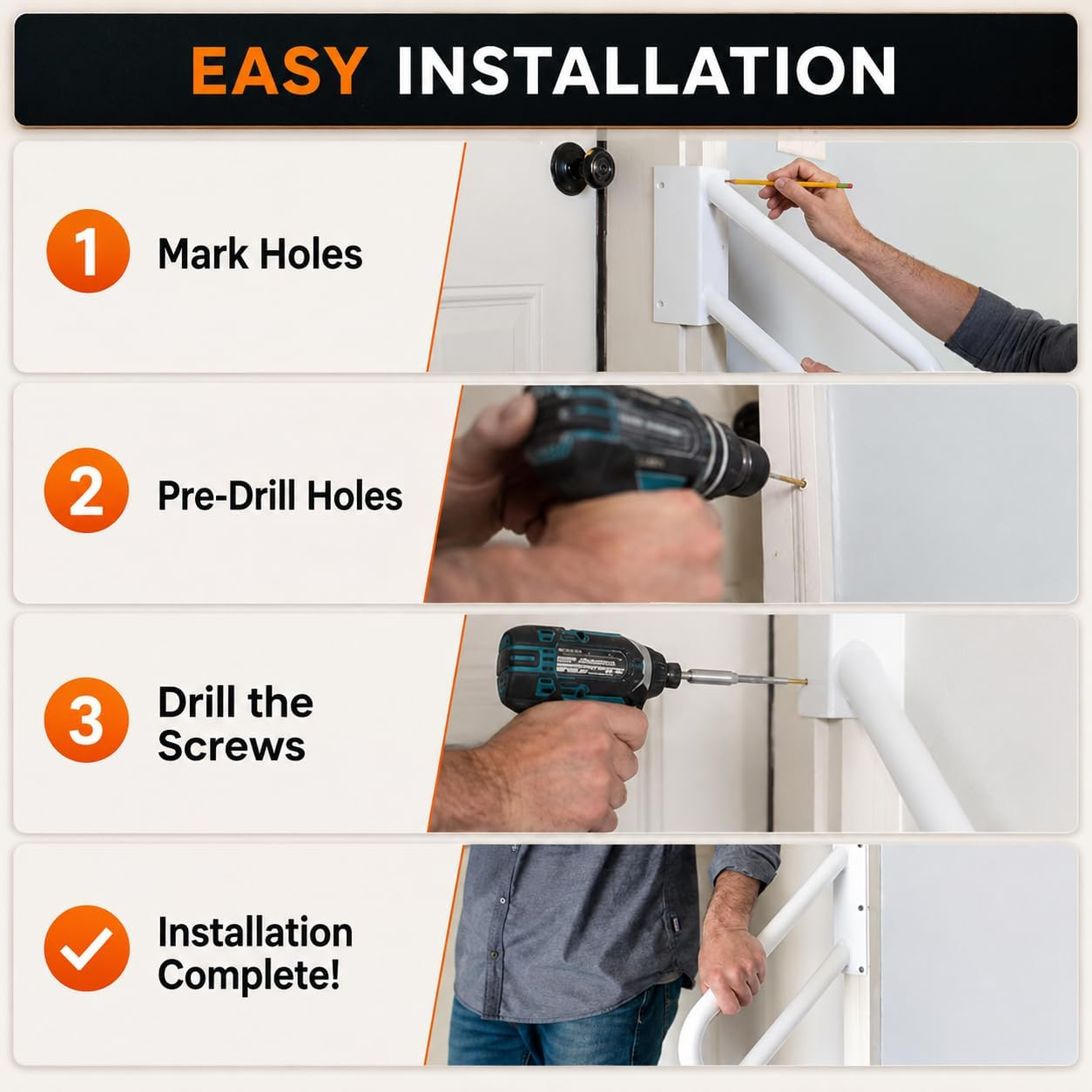 ⚙️ Heavy-Duty Doorway Safety Handrail - Feel Safer On Every Step In And Out Of Your Home🏠 👉 Claim Your 30% Off Now thumbnail 5