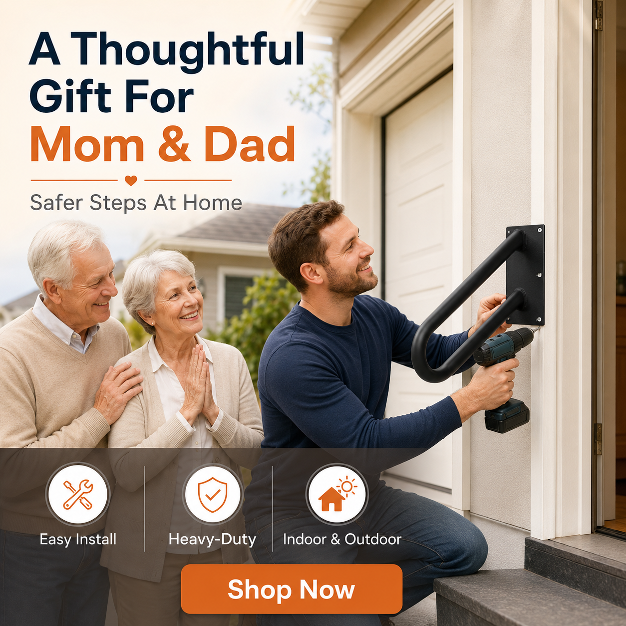 ⚙️ Heavy-Duty Doorway Safety Handrail - Feel Safer On Every Step In And Out Of Your Home🏠 👉 Claim Your 30% Off Now - Image 1