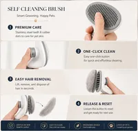 🐾 Self-Cleaning Pet Grooming Brush — Gentle Hair Removal & Dematting Comb for Dogs and Cats thumbnail 11