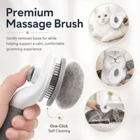 🐾 Self-Cleaning Pet Grooming Brush — Gentle Hair Removal & Dematting Comb for Dogs and Cats thumbnail 10