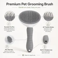 🐾 Self-Cleaning Pet Grooming Brush — Gentle Hair Removal & Dematting Comb for Dogs and Cats thumbnail 5