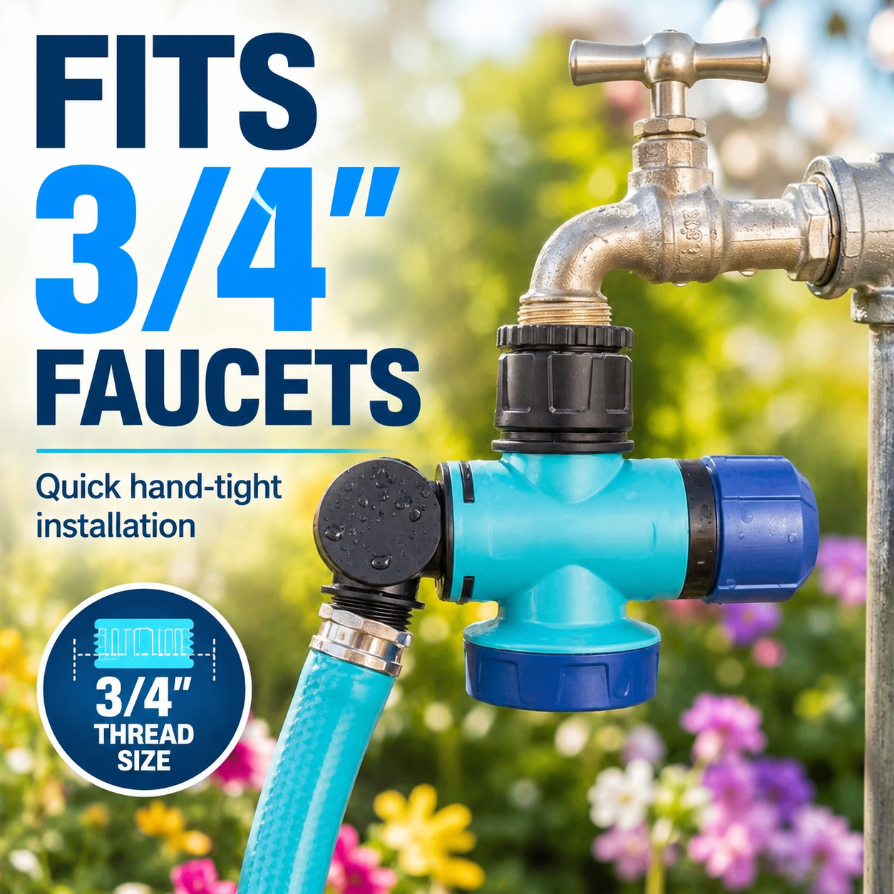 💧 3-Way 360° Outdoor Faucet Connector — 49% OFF 💥 thumbnail 7