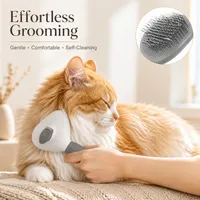 🐾 Self-Cleaning Pet Grooming Brush — Gentle Hair Removal & Dematting Comb for Dogs and Cats thumbnail 4