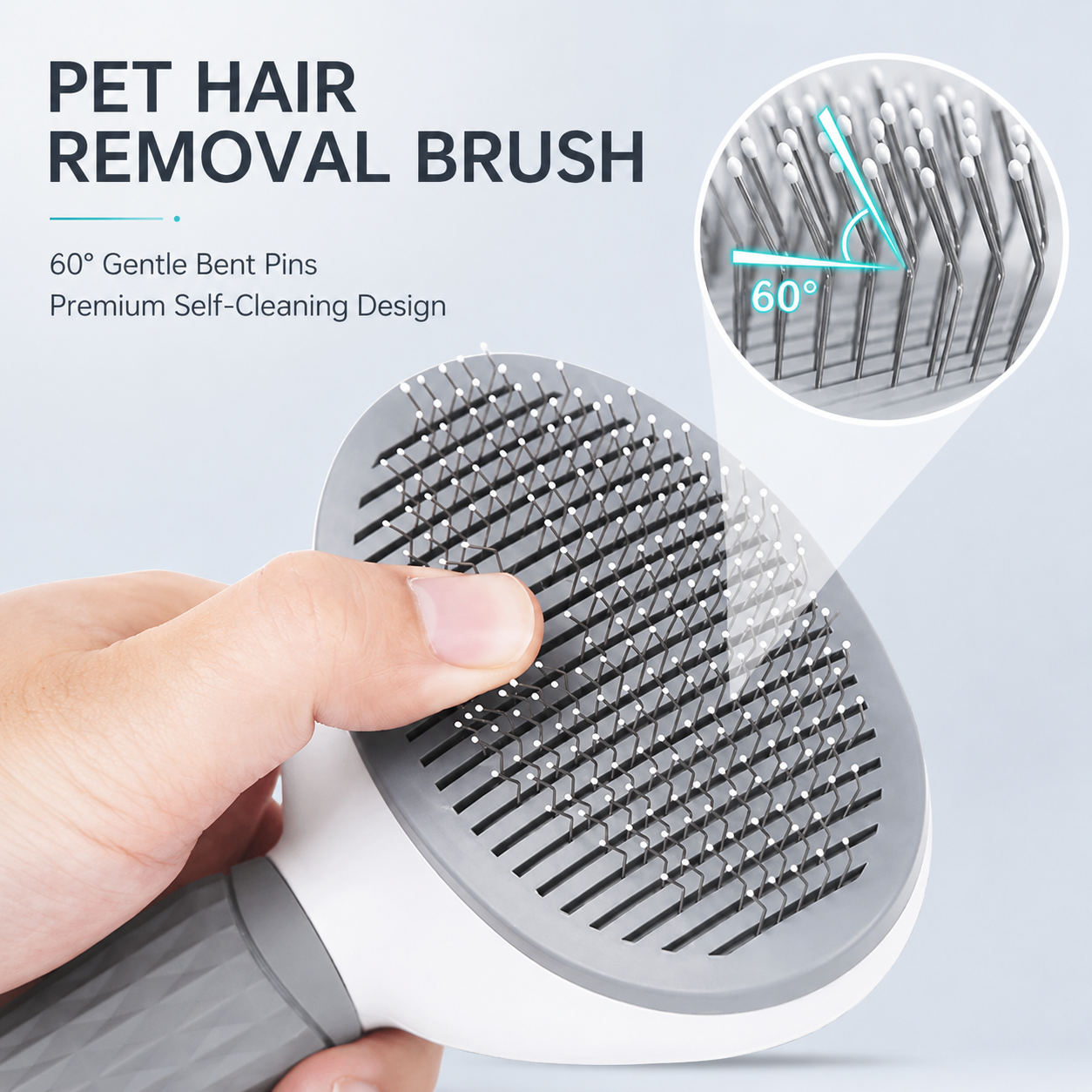 🐾 Self-Cleaning Pet Grooming Brush — Gentle Hair Removal & Dematting Comb for Dogs and Cats thumbnail 13