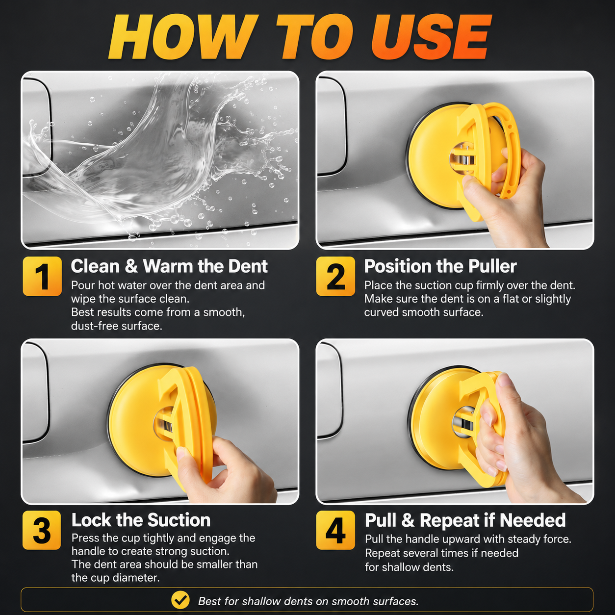 🔥SALE UP TO 60%🔥Heavy Duty Suction Cup Dent Remover 🛠️ Fix Small Car Dents At Home In Minutes ⏰ thumbnail 6