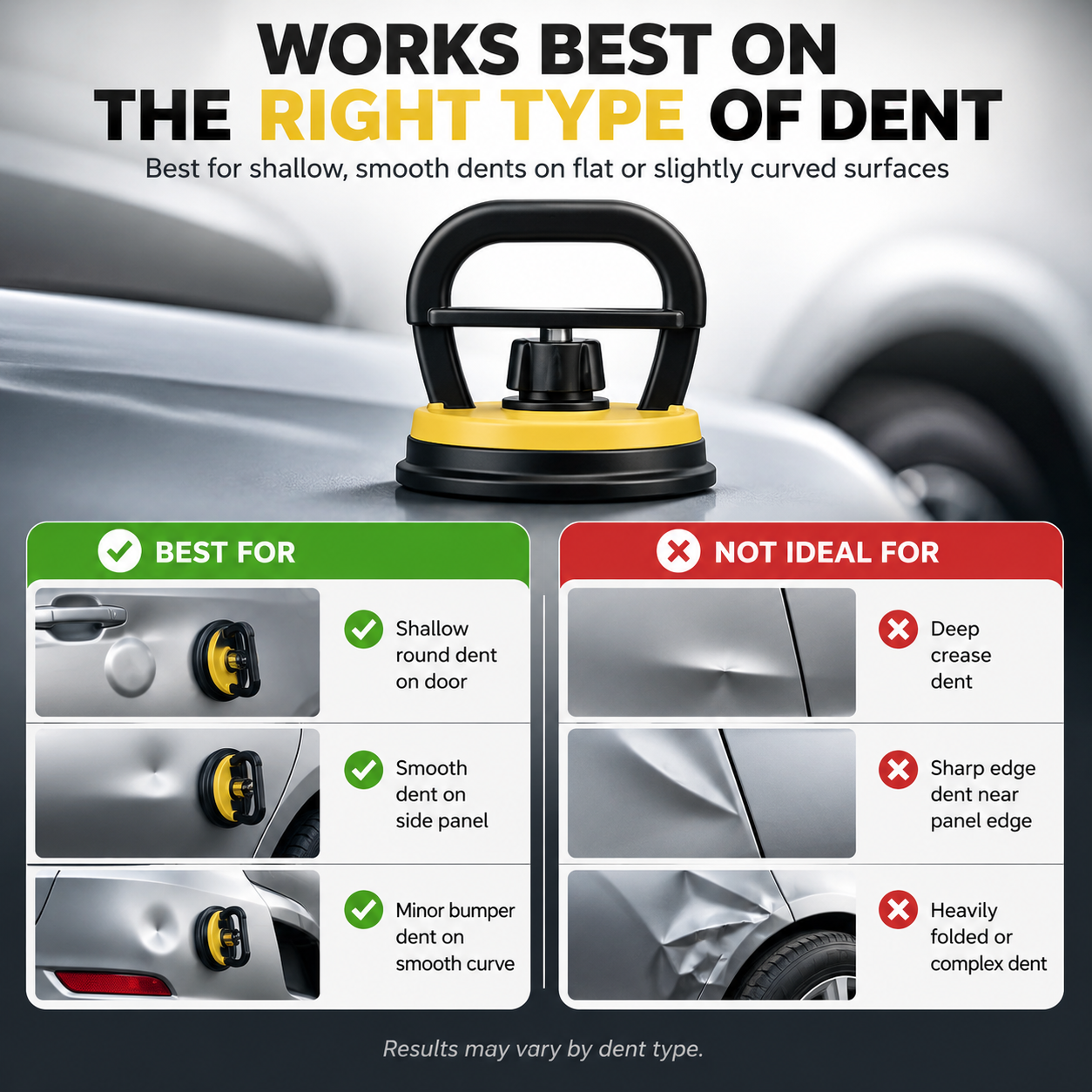 🔥SALE UP TO 60%🔥Heavy Duty Suction Cup Dent Remover 🛠️ Fix Small Car Dents At Home In Minutes ⏰ thumbnail 7