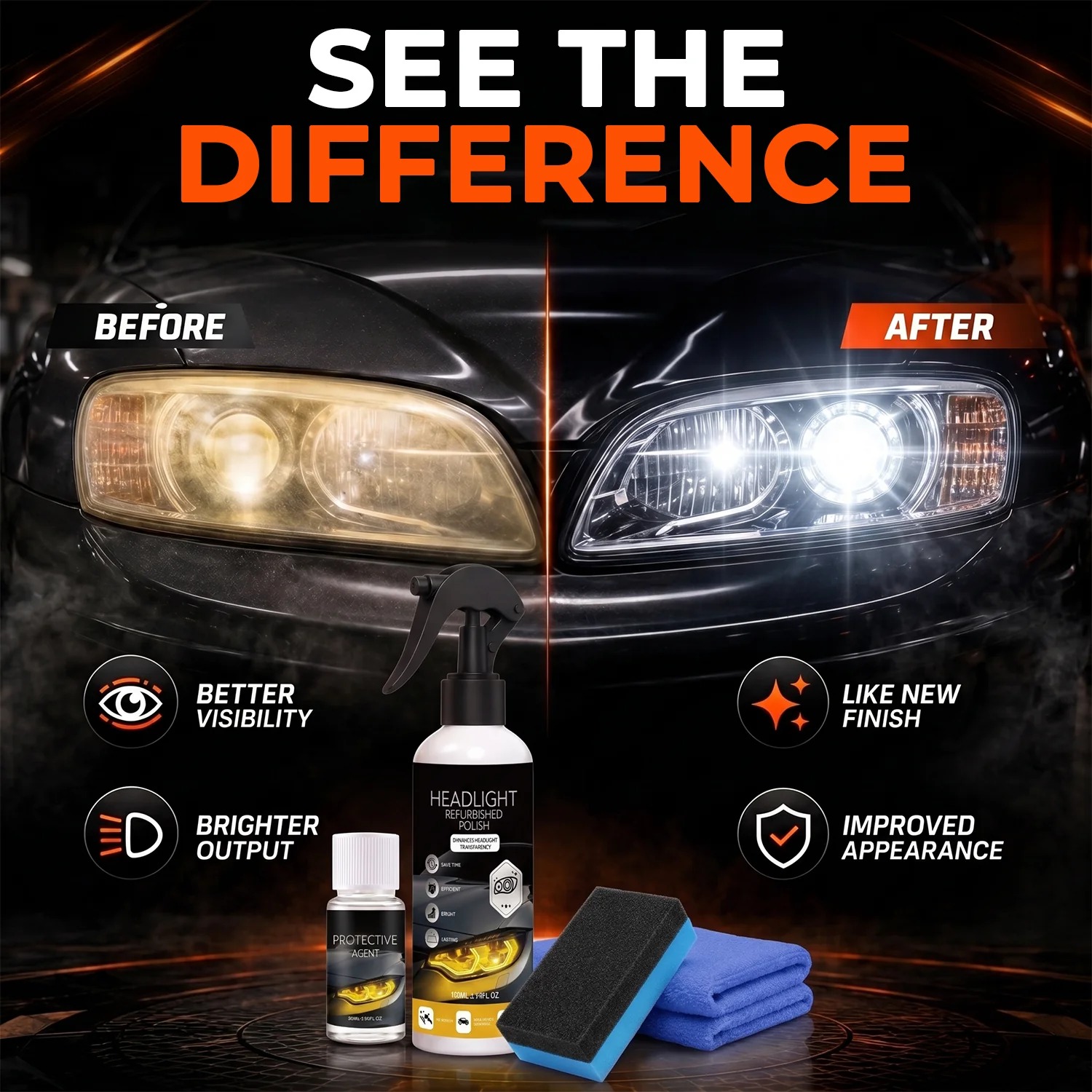 💥LAST DAY 50% OFF✨ Headlight Restore Kit thumbnail 2