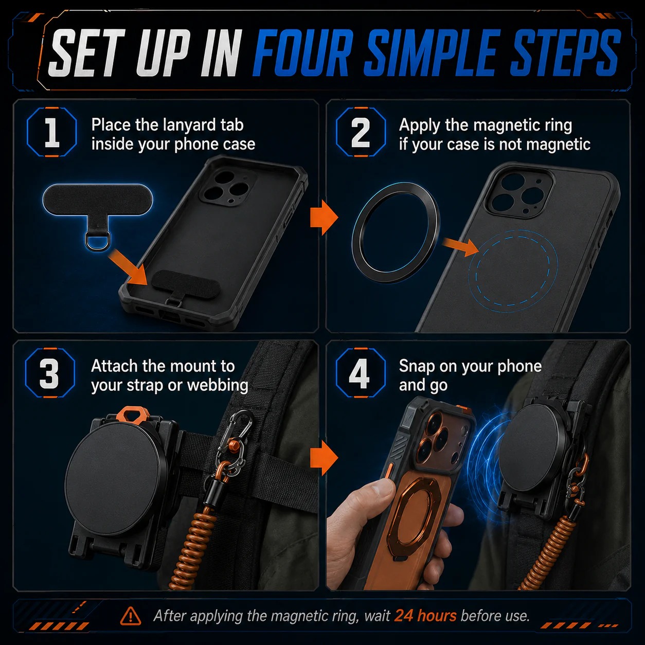 💥LAST DAY 50% OFF✨ Quick-Release Magnetic Phone Mount for Straps thumbnail 5