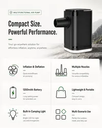 ⚡ Mini Portable Air Pump — USB Rechargeable Inflator & Deflator for Pool Floats, Air Beds & Storage Bags thumbnail 5