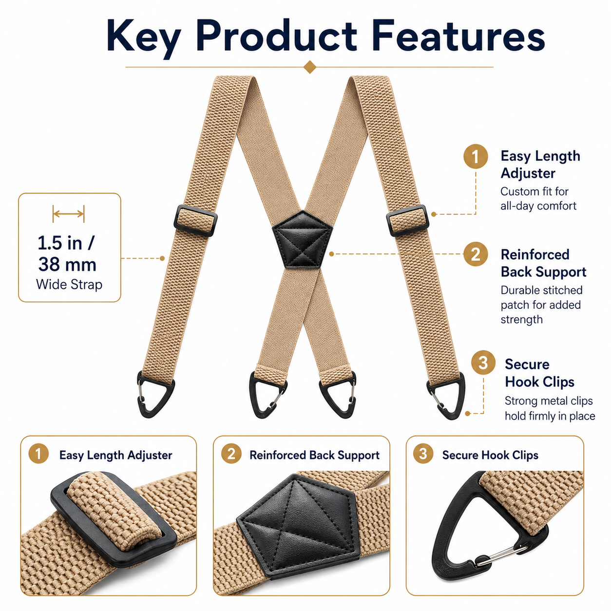 ⏰Men’s No-Slip Hook Suspenders – 49% OFF💥 thumbnail 5