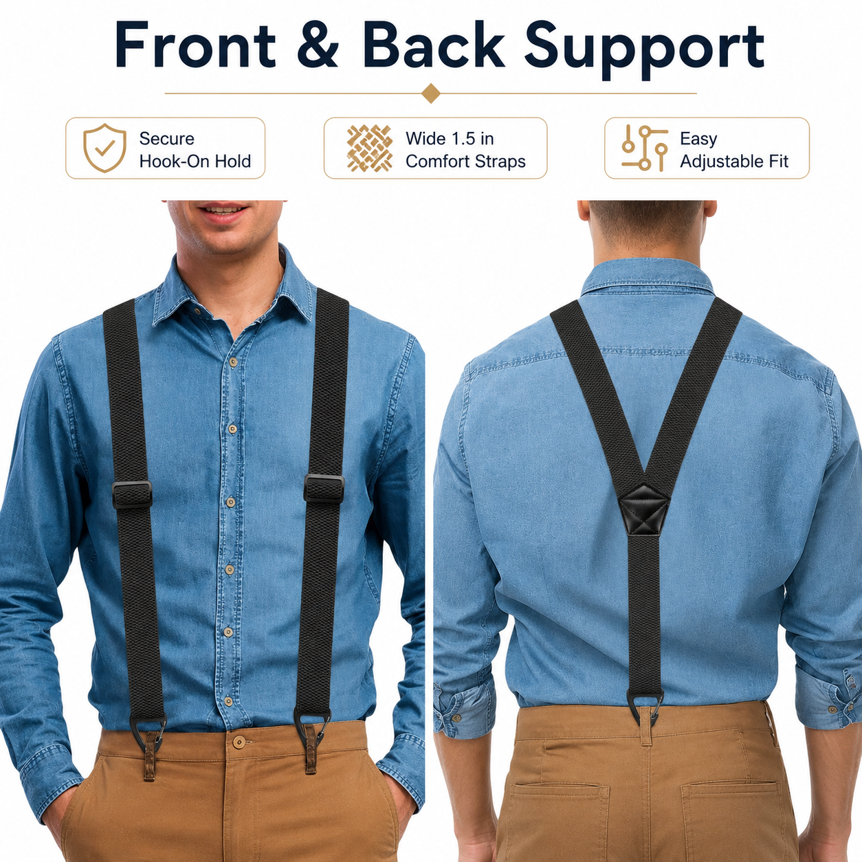 ⏰Men’s No-Slip Hook Suspenders – 49% OFF💥 thumbnail 4