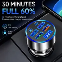 ⚡ 350W Max USB-C Car Charger — PD QC3.0 Fast Charging Adapter for iPhone, Samsung & Android thumbnail 3