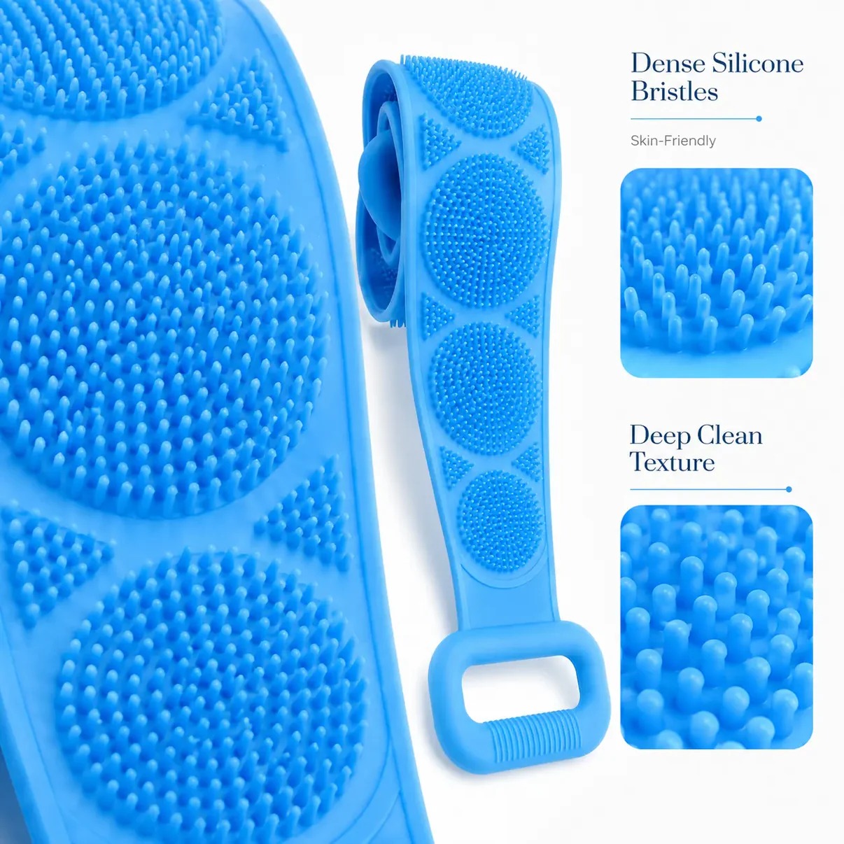 🛁Limited-Time 50% OFF 💦Silicone Bath Brush Double-Sided Exfoliating Back Scrubber thumbnail 7