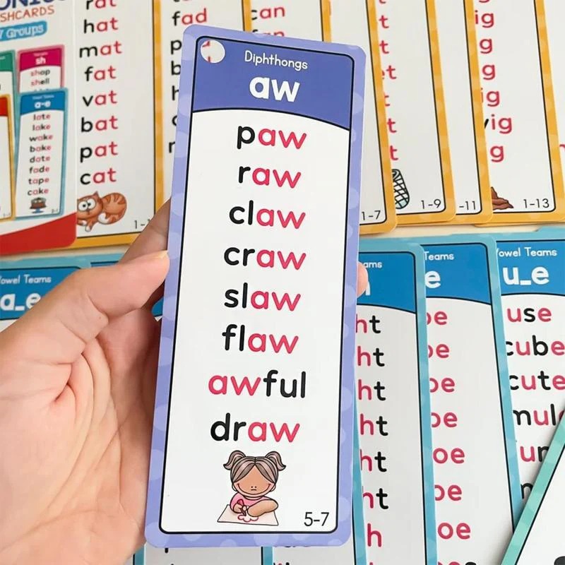 🎁🔥Phonics Word Cards 117 Sound Groups 900+ Rhyming Words Preschool English Discovery Joy thumbnail 6