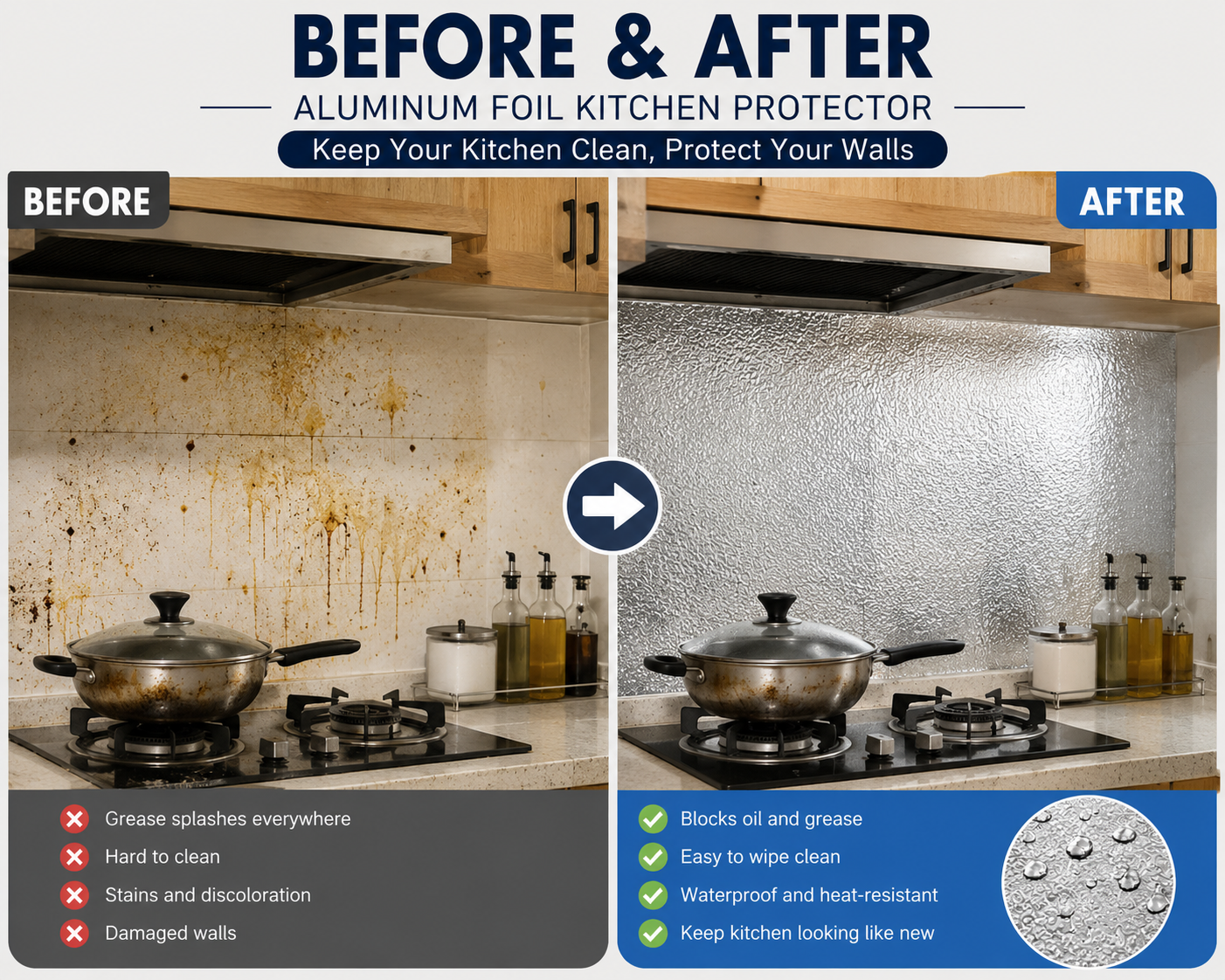 👉 Claim Your 50% Off Now🔥Upgrade Your Kitchen - Oil-Proof Aluminum Kitchen Protector 💧 thumbnail 5