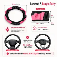 🖤 Luxury Carbon Fiber Steering Wheel Cover — Sleek PU Leather Grip for a Sporty Premium Drive thumbnail 6